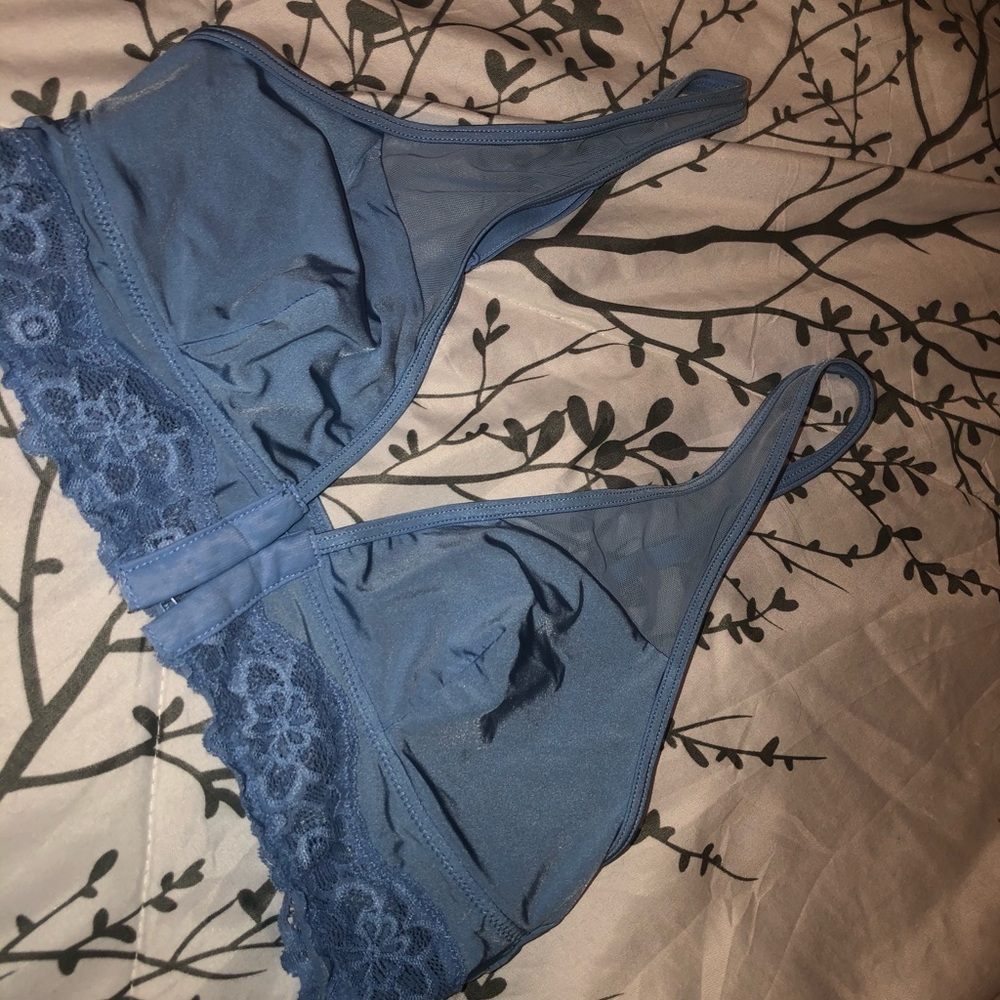 satin bralette baby blue